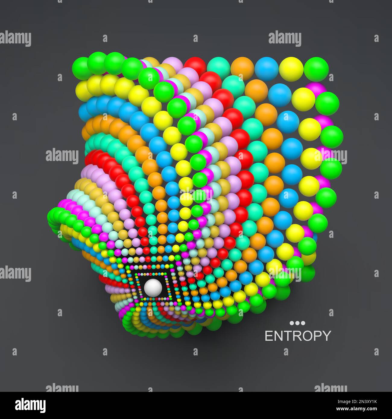 3d abstract spheres composition. Vector illustration. Futuristic ...