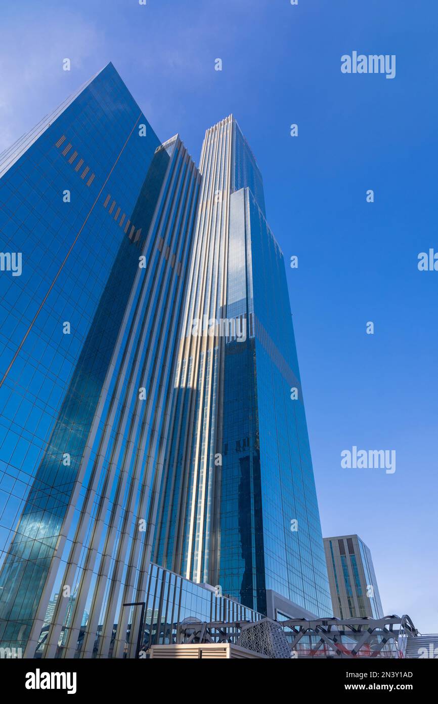 Astana, Kazakhstan - November 23, 2022: High-rise mirror towers of ...