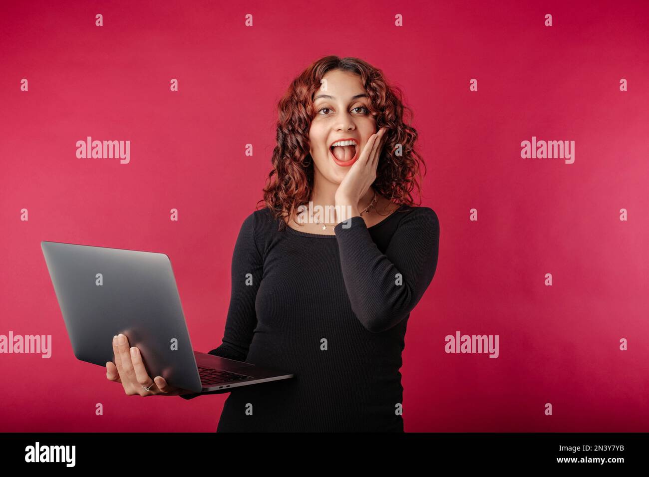 Extremely happy shocked young hi-res stock photography and images - Alamy