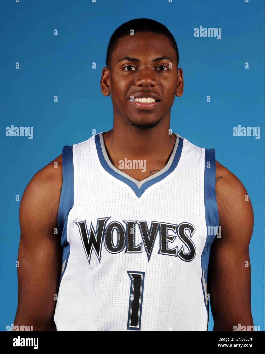 Minnesota Timberwolves' Glenn Robinson III poses for media day photos  Monday, Sept. 29, 2014, in Minneapolis. (AP Photo/Jim Mone Stock Photo -  Alamy, image size:1040x1390