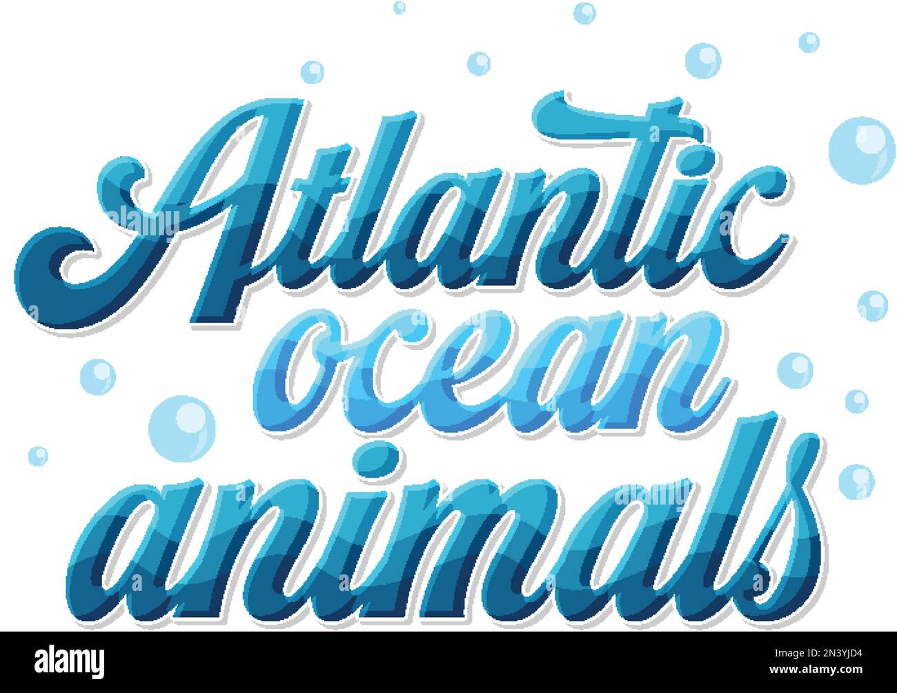 animals-in-the-atlantic-ocean-text-logo-illustration-stock-vector-image