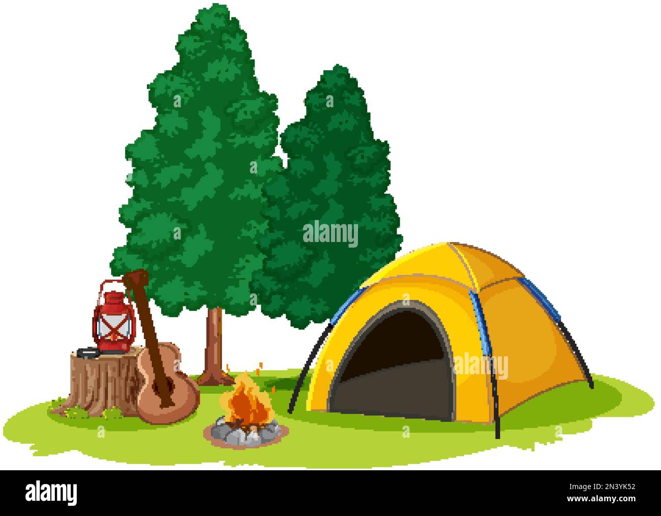 Isolated camping tent in nature illustration Stock Vector Image & Art ...