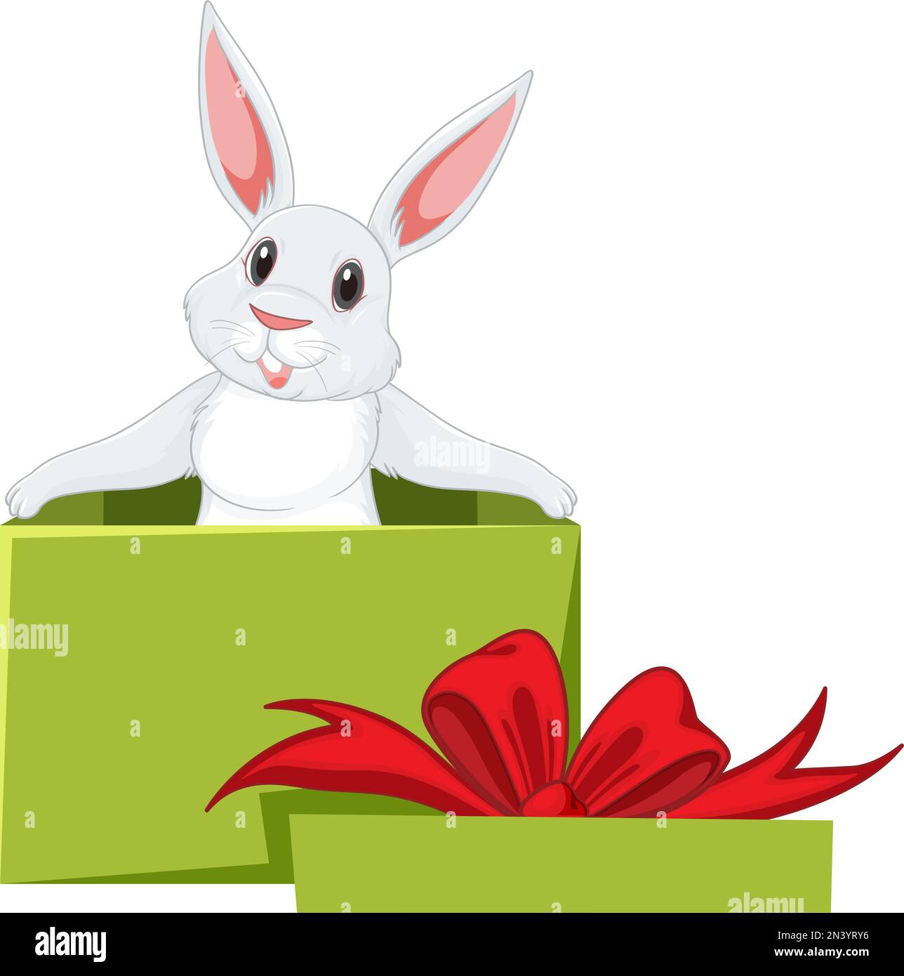 Cute grey rabbit cartoon character illustration Stock Vector Image ...