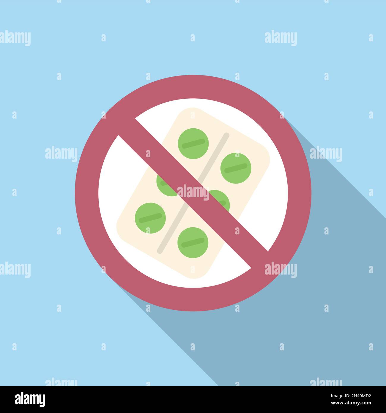 No medical pill icon flat vector. Disease drug. Bad strong Stock Vector ...