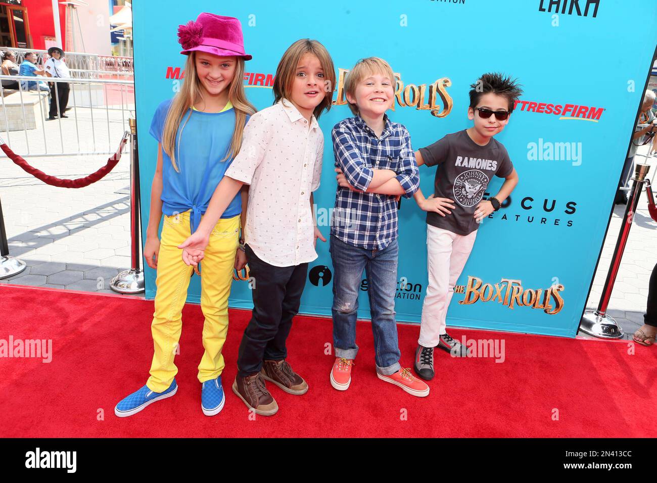 Lizzy Greene, Mace Coronel, Casey Simpson and Aidan Gallagher seen at