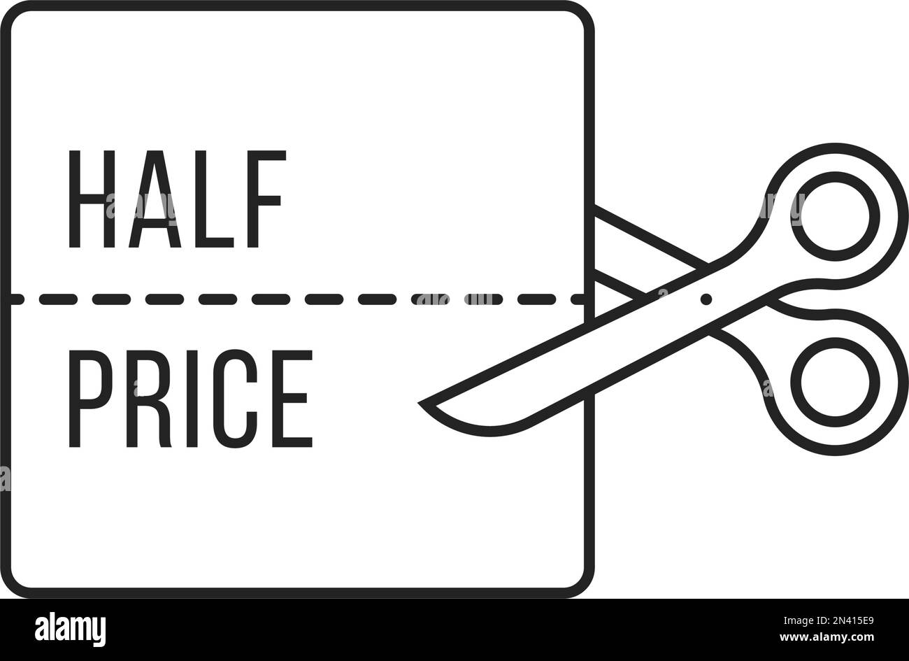 black thin line half price icon Stock Vector Image & Art Alamy