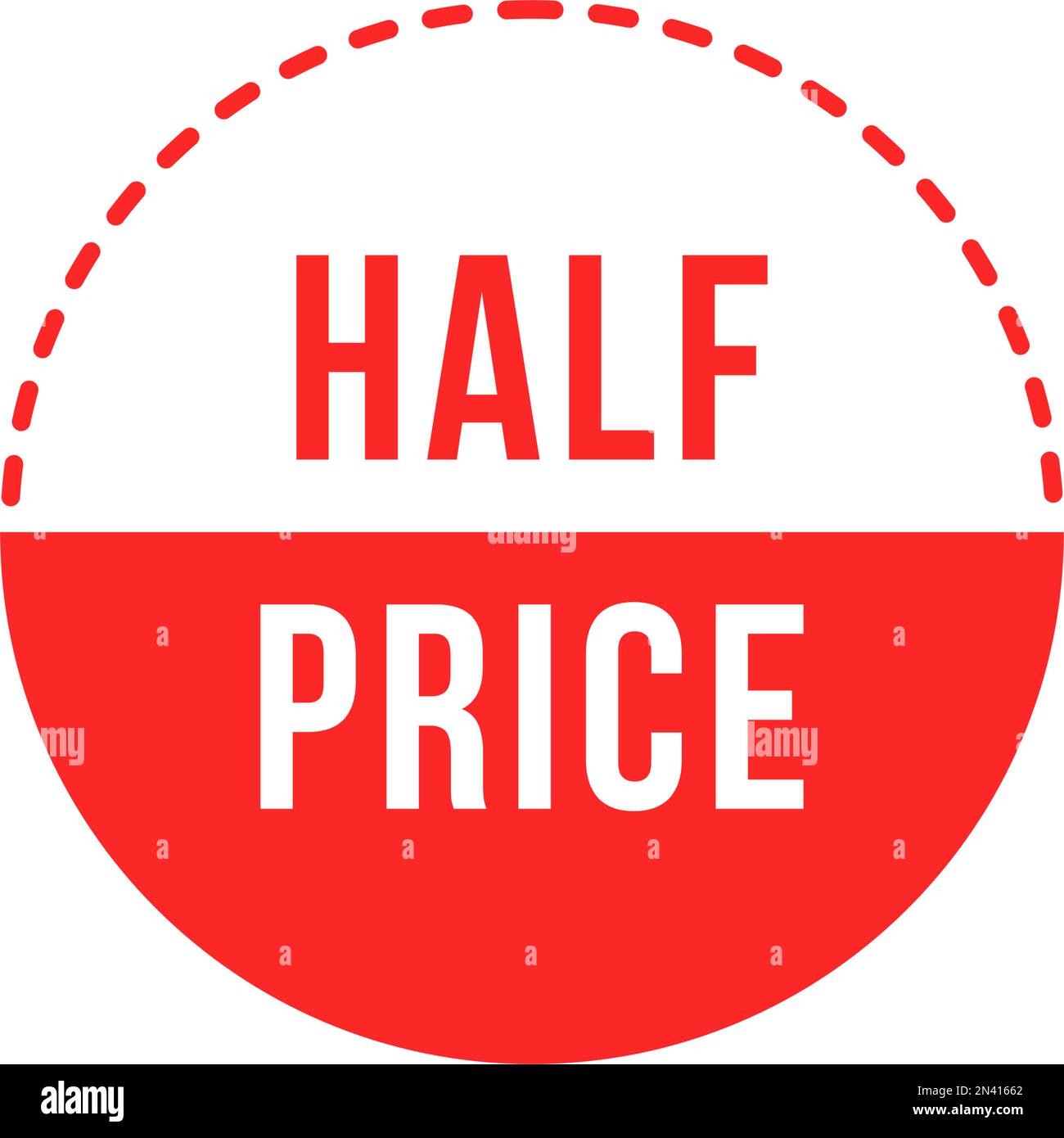red simple half price badge Stock Vector Image & Art Alamy