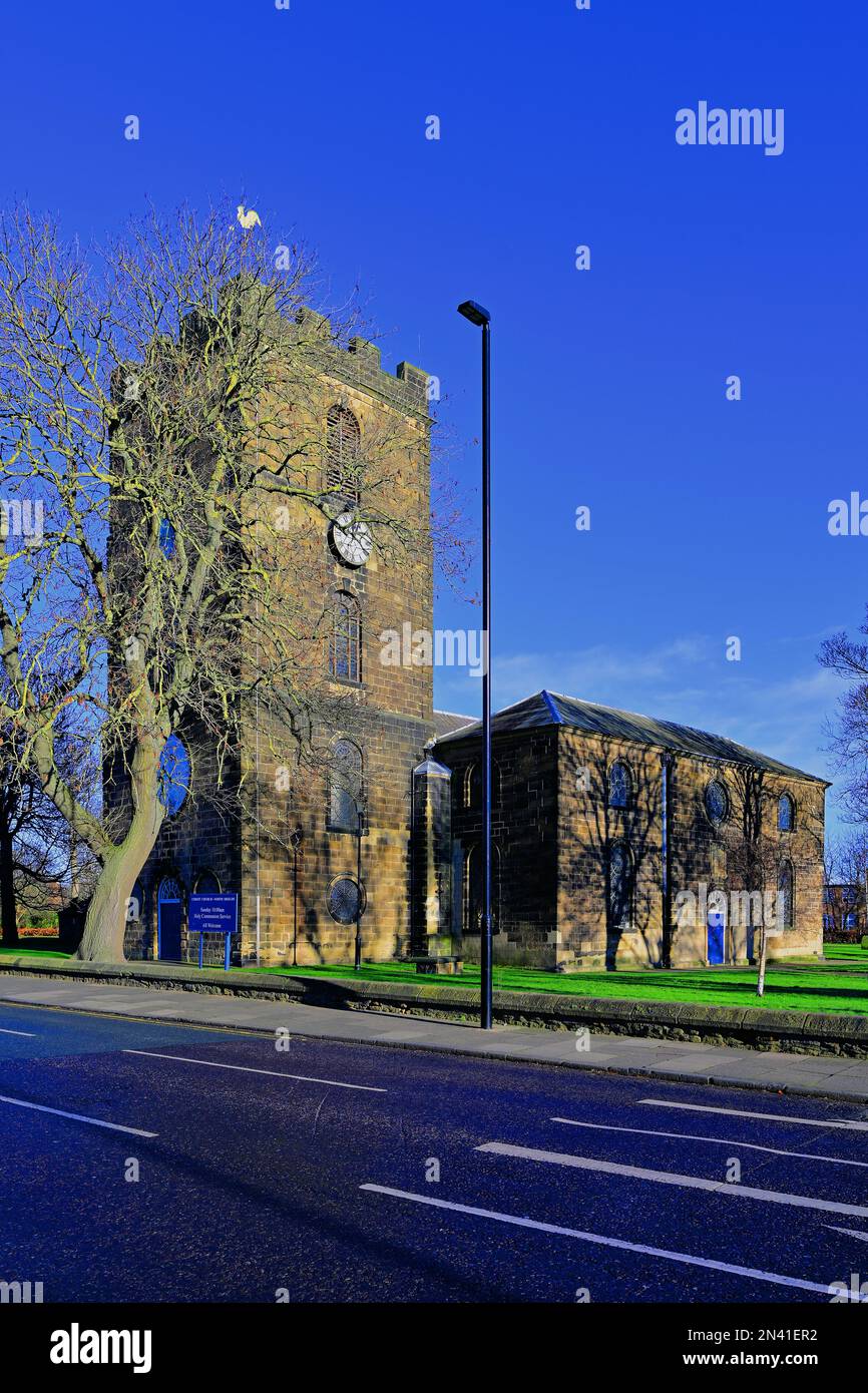 Christ Church, North Shields, Tyne and Wear, England is an  Anglican church in the parish of North Shields Christ Church,   Diocese of Newcastle.   It Stock Photo