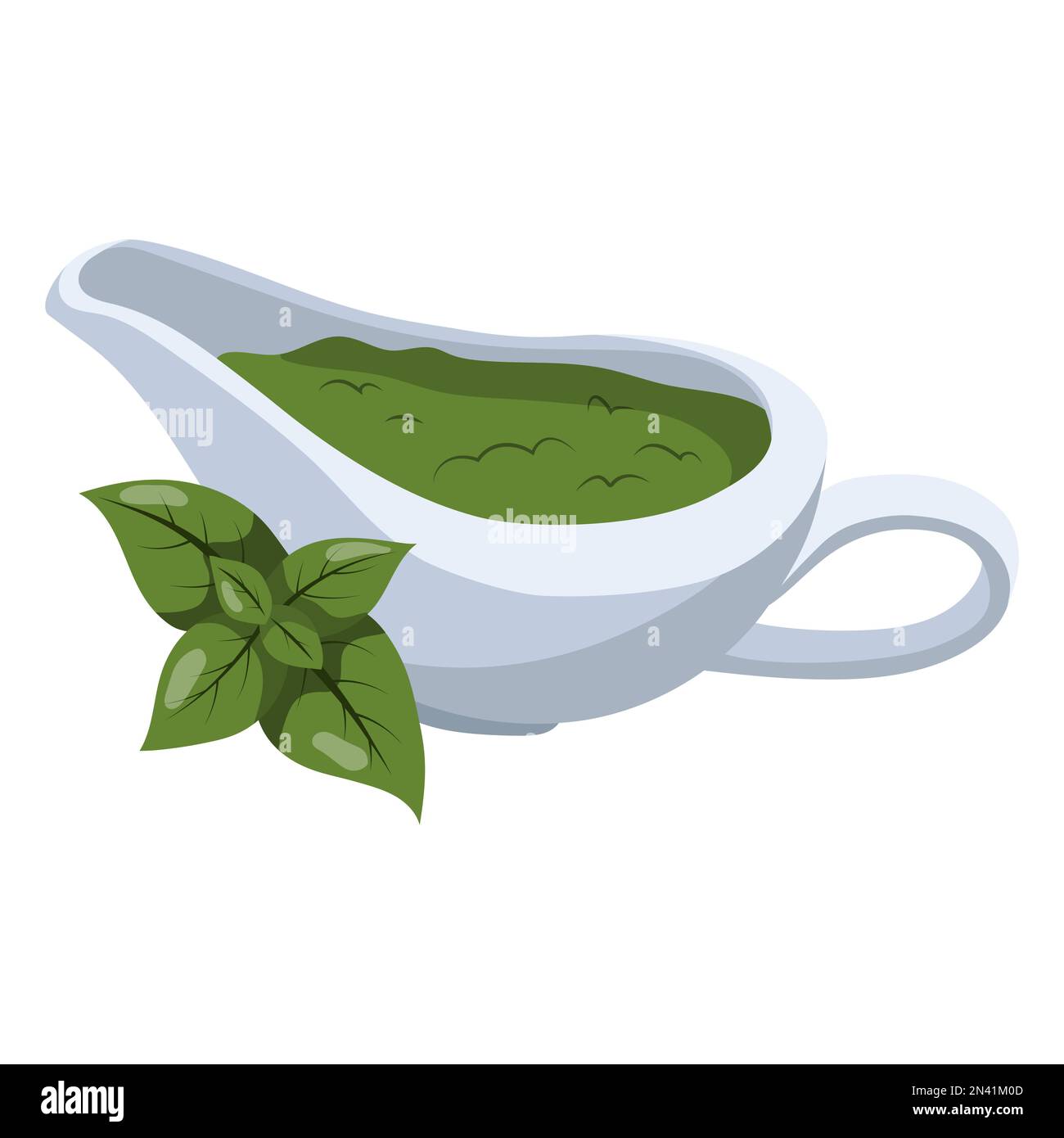 pesto sauce vector isolated on a white background. Stock Vector