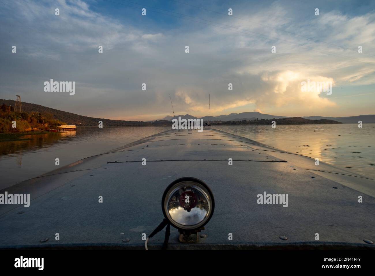 An aerial view of sea during sunset Stock Photo - Alamy
