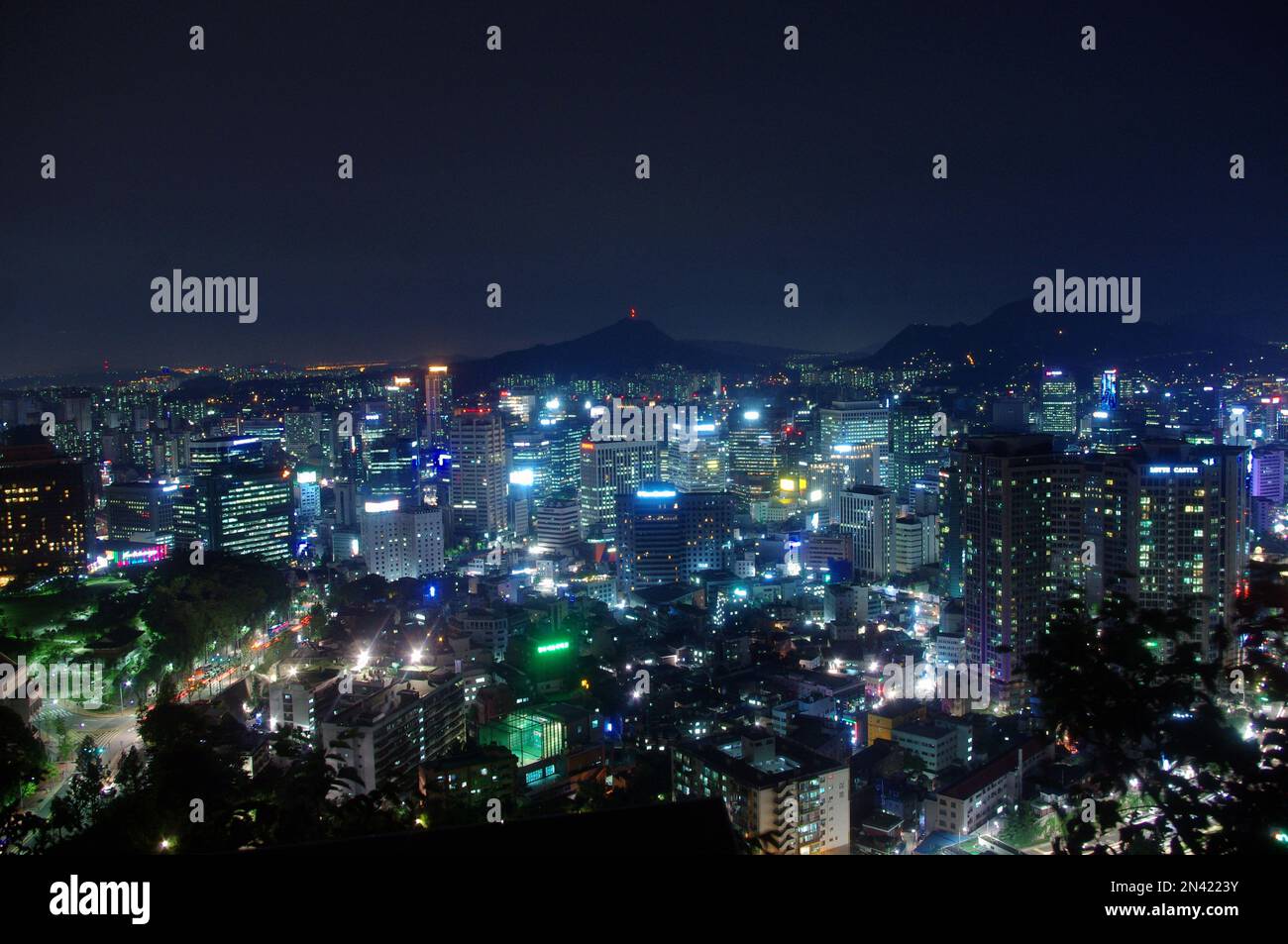 Night view of Seoul Stock Photo