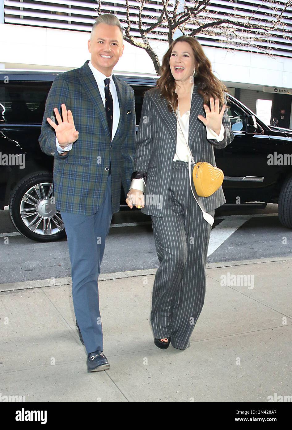 Ross Mathews, Drew Barrymore arriving for the Drew Barrymore show