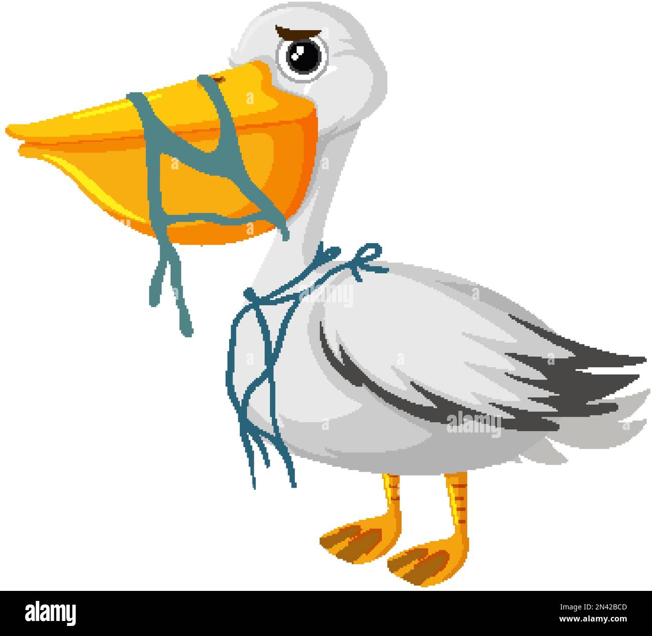 Plastic pollution on marine life concept illustration Stock Vector ...