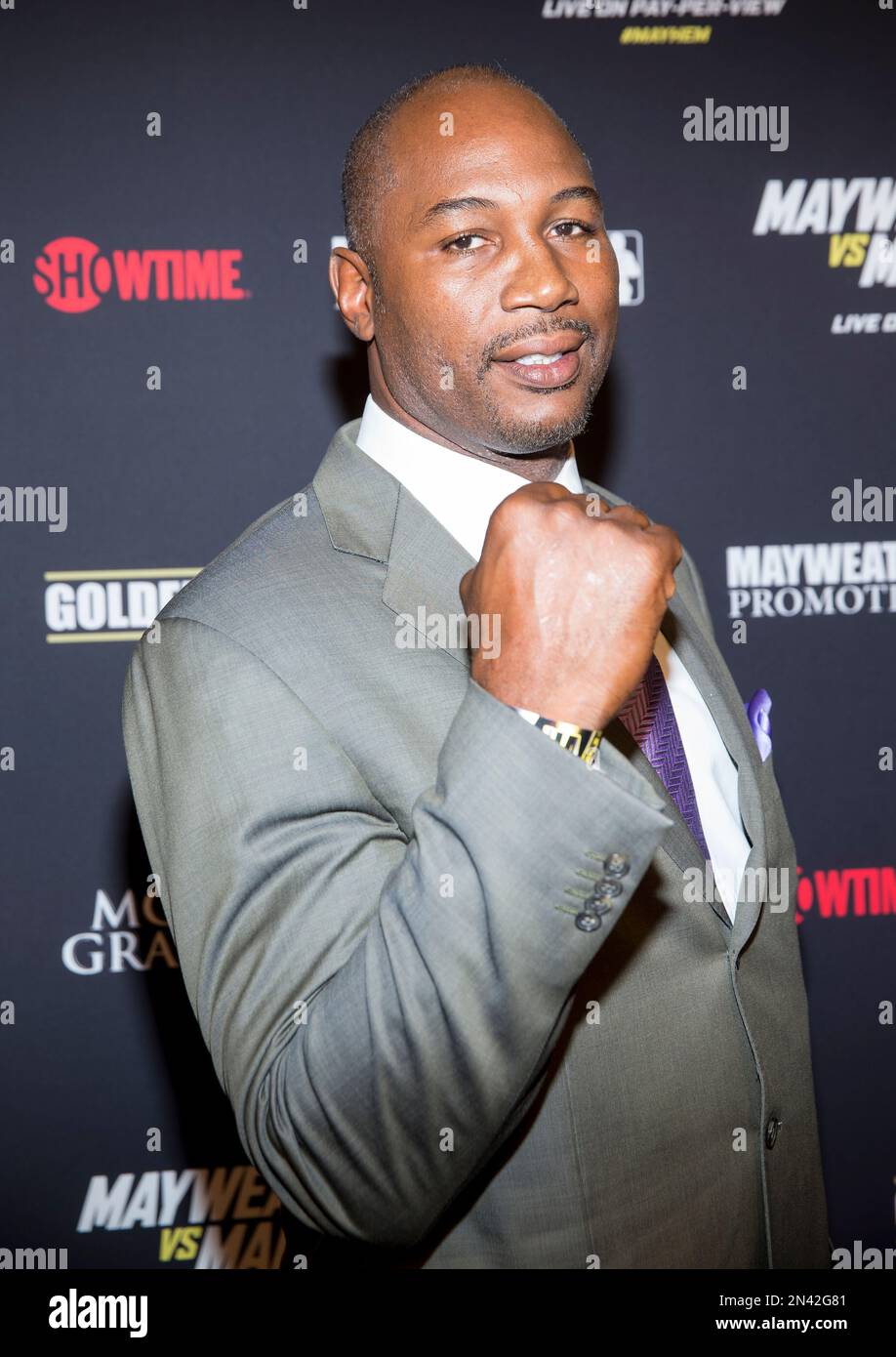 Lennox Lewis arrives at the VIP PreFight Party for Mayhem Mayweather