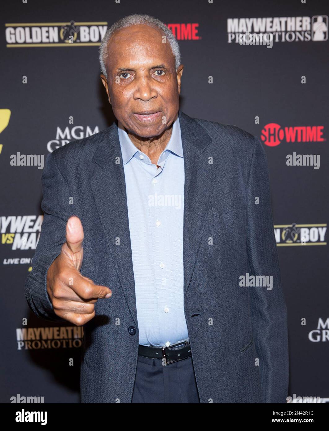 Frank Robinson arrives at the VIP PreFight Party for Mayhem