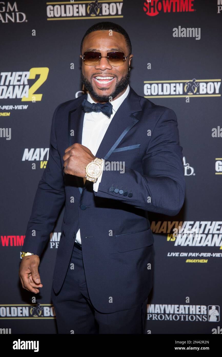 Jean Pascal arrives at the VIP PreFight Party for Mayhem Mayweather