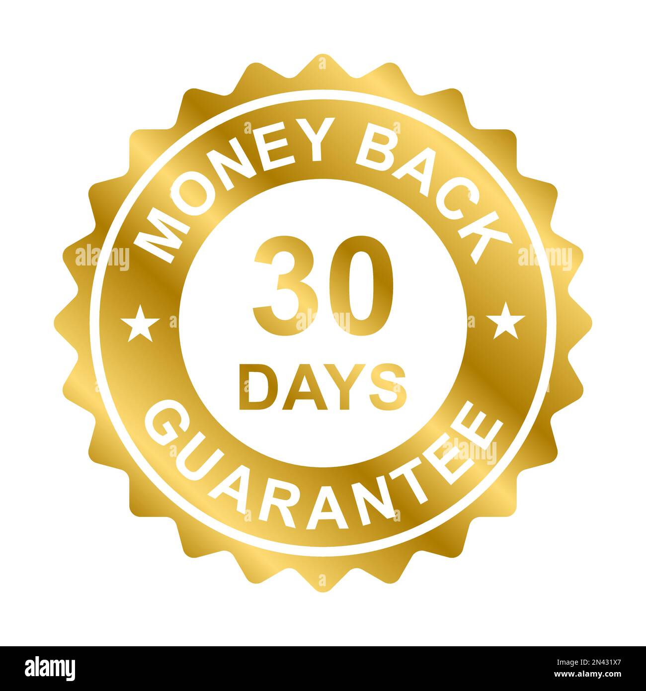 30 days money back guarantee icon vector for graphic design, logo ...