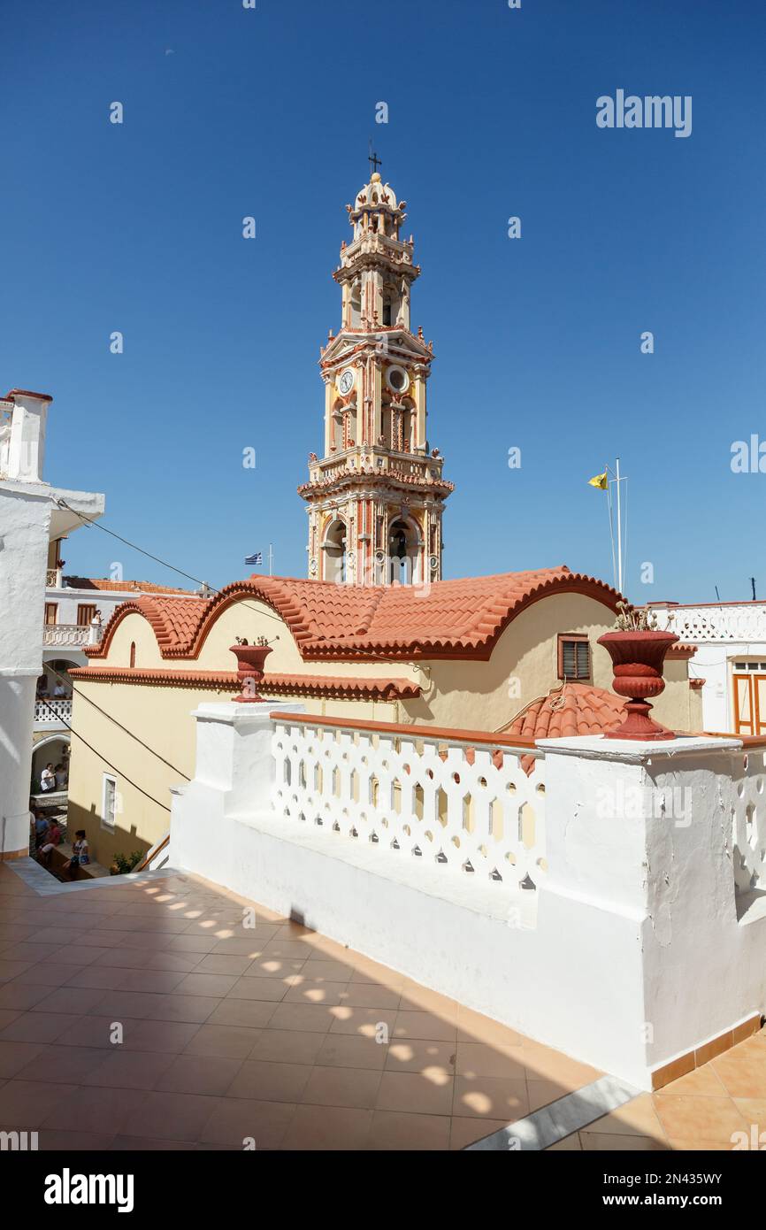 Monastery of Archangel Michael Panormitis on picturesque island of Symi ...