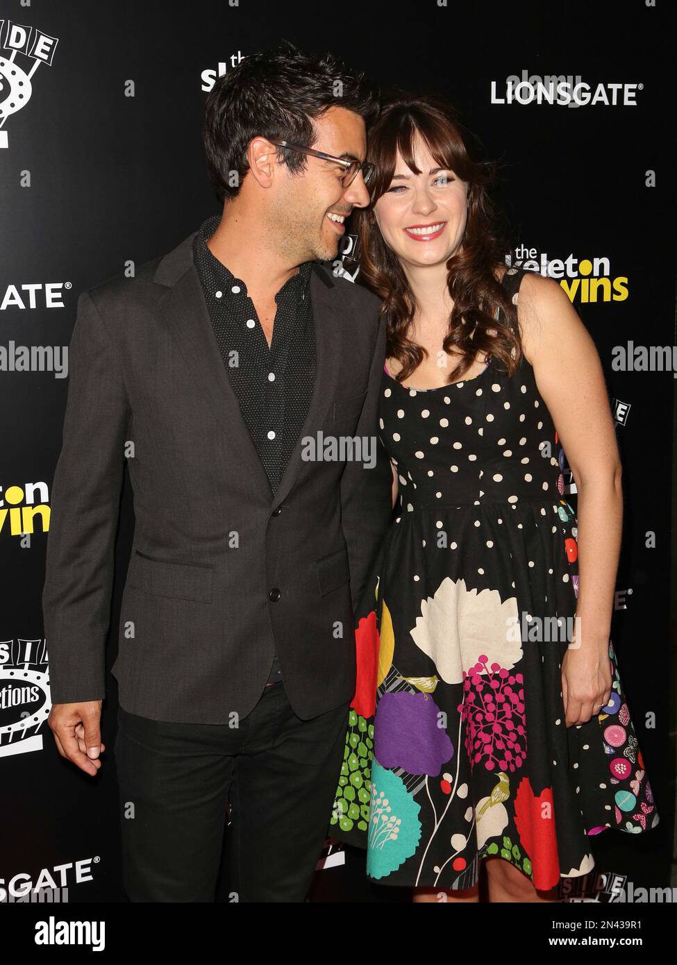 Zooey Deschanel and Jacob Pechenik seen at The Skeleton Twins premiere