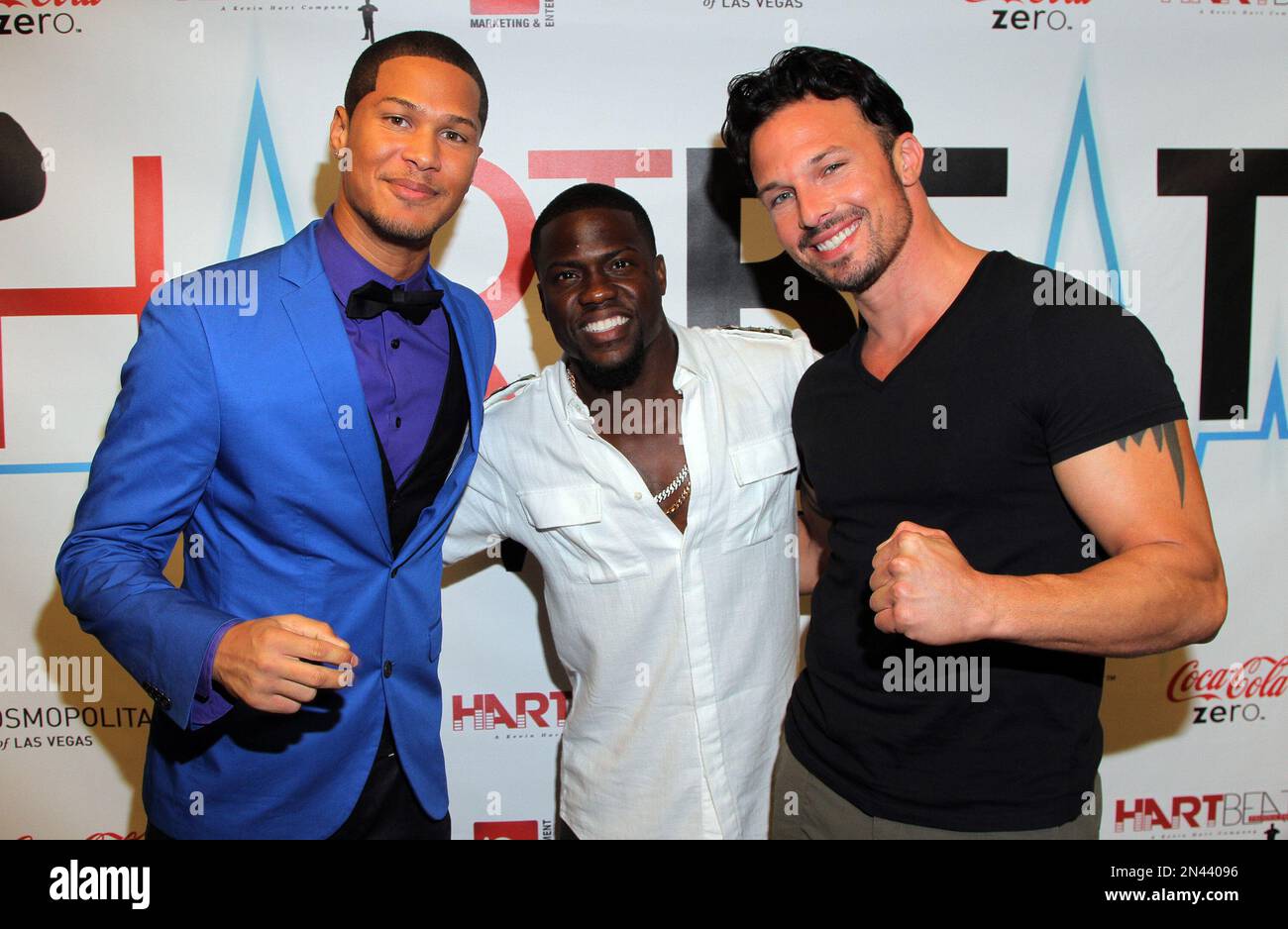 Power Rangers Najee DeTiege, Kevin Hart and Rick Medina seen at