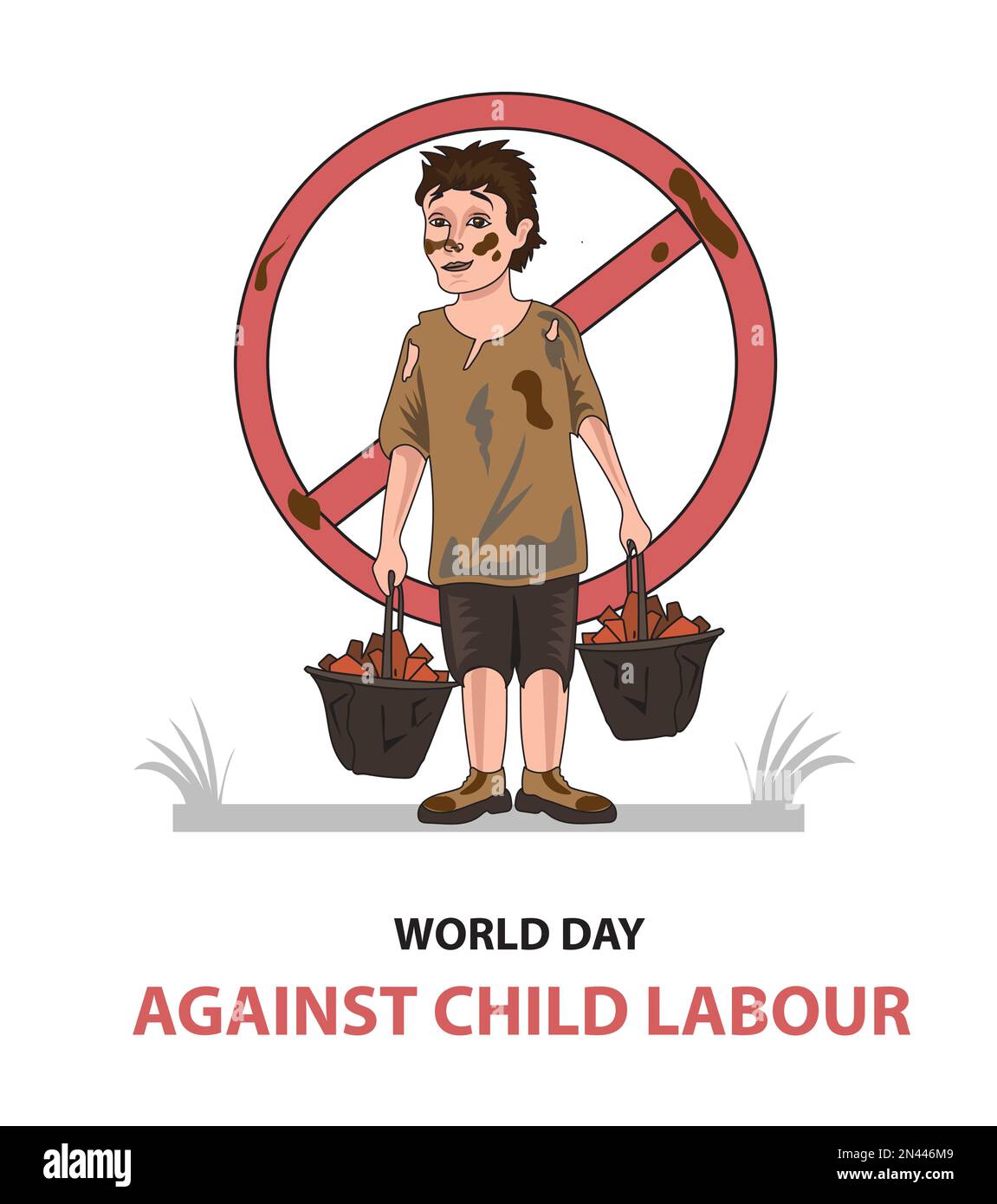 World Day Against Child Labour poster Stock Vector Image &amp; Art - Alamy