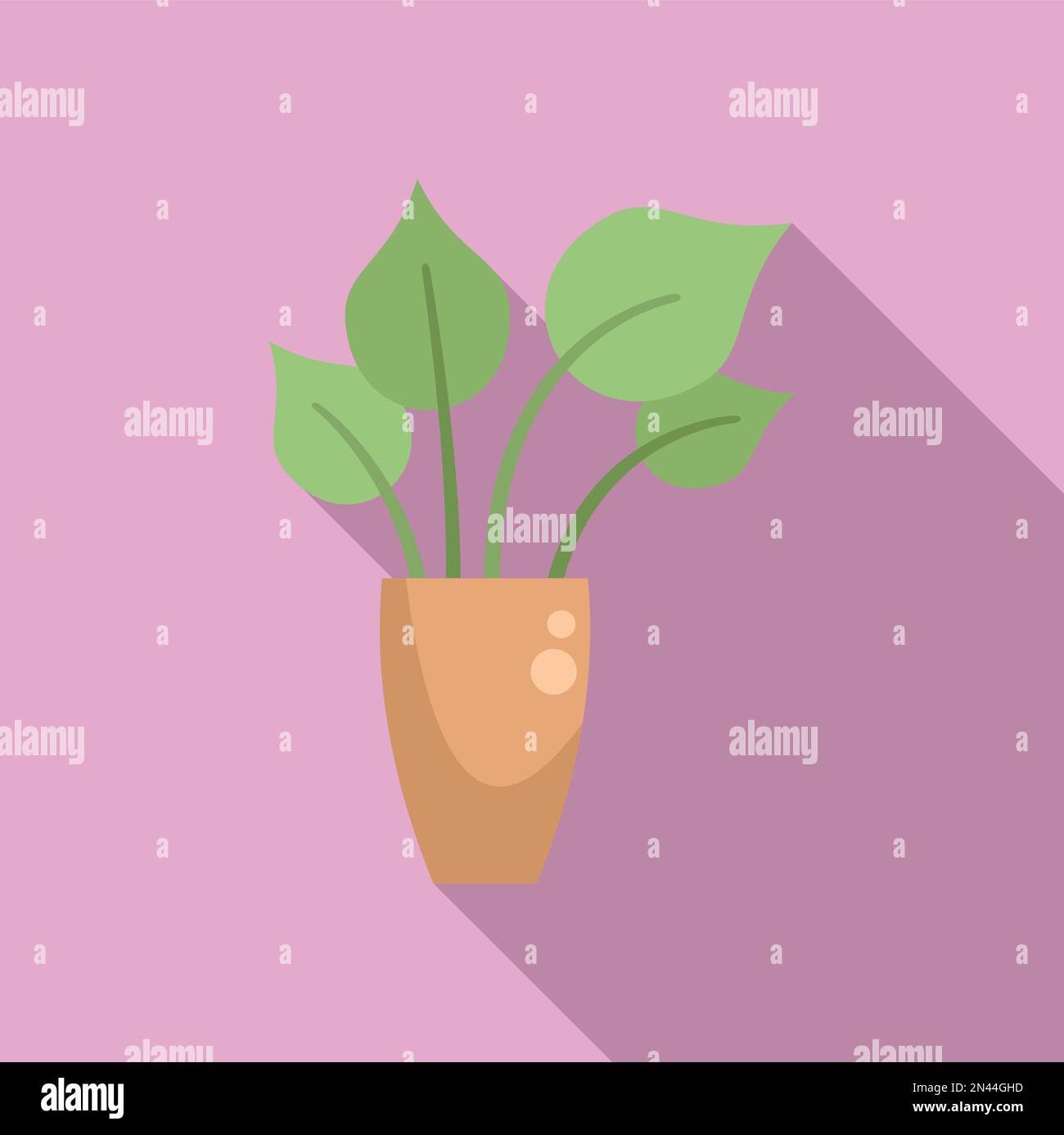 Indoor plant pot icon flat vector. Home leaf. Jungle flora Stock Vector ...