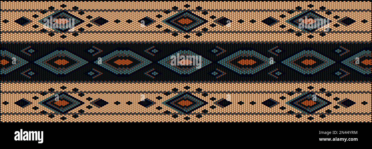 A traditional ornament of the peoples and countries of Asia, in which saturated colors attract luck and wealth. Women's woven carpets with ornament em Stock Photo