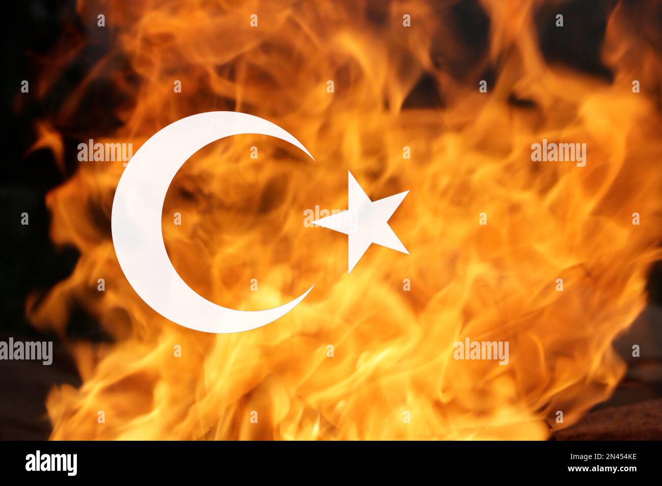 Turkey Earthquake, February 6, 2023. Mournful banner. The Epicenter of