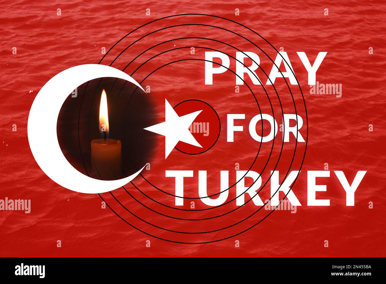 Turkey Earthquake, February 6, 2023. Mournful banner. The Epicenter of