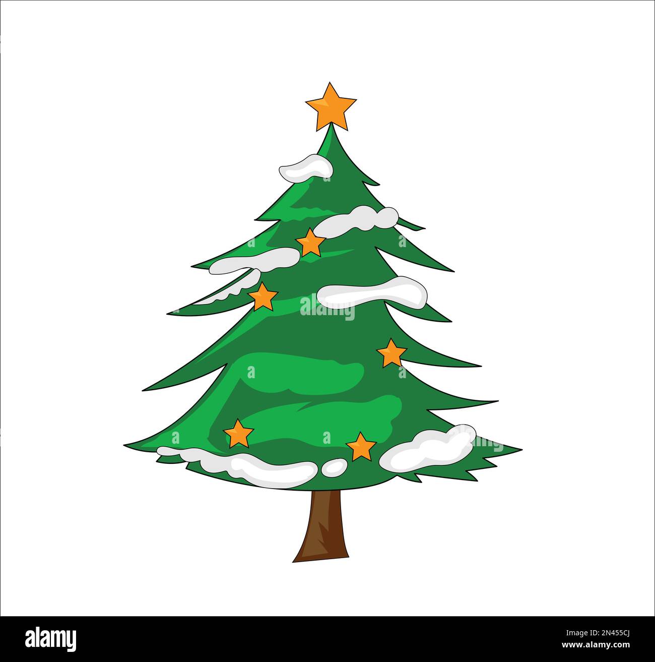 christmas tree vector illustration on white background Stock Vector ...