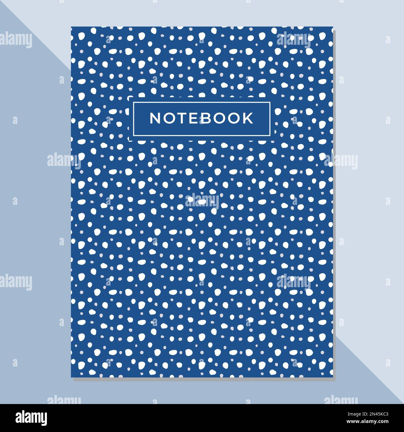 blue dotted Notebook Diary Cover Design, Journal Diary Book Cover