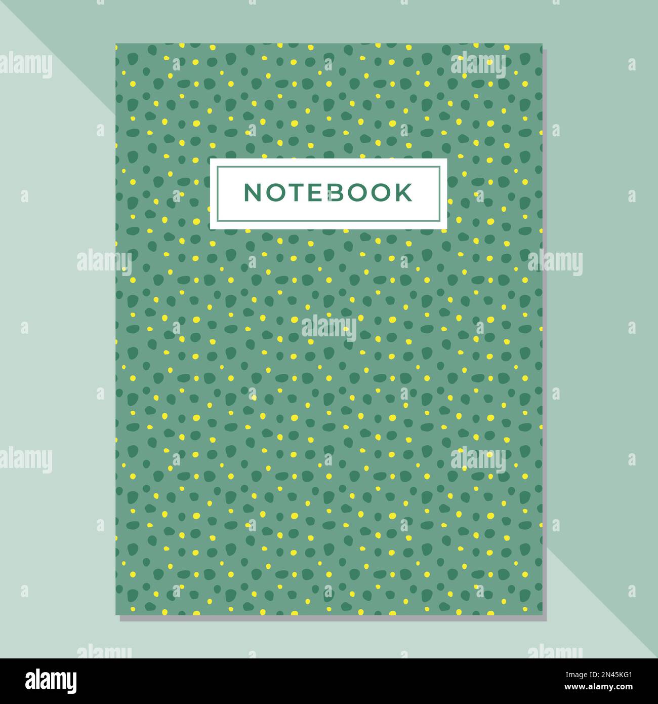 green dotted Notebook Diary Cover Design, Journal Diary Book Cover