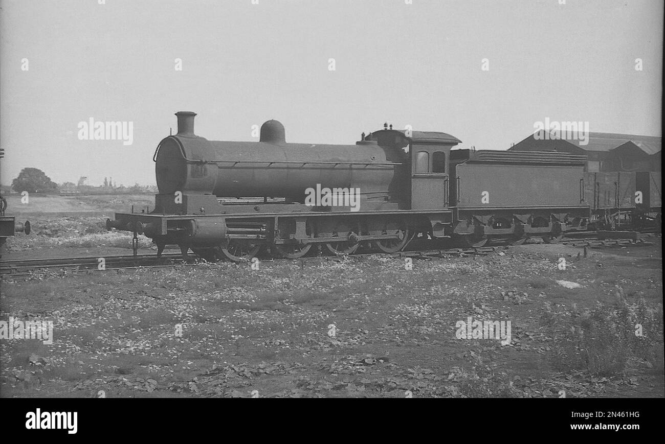 A former Raven NER  0-8-0 tender steam locomotive as LNER Class Q6 in the 1930s Stock Photo