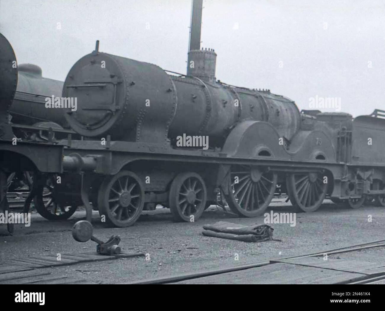 M&GNR 4-4-0 No.75 being broken up in about 1936 Stock Photo
