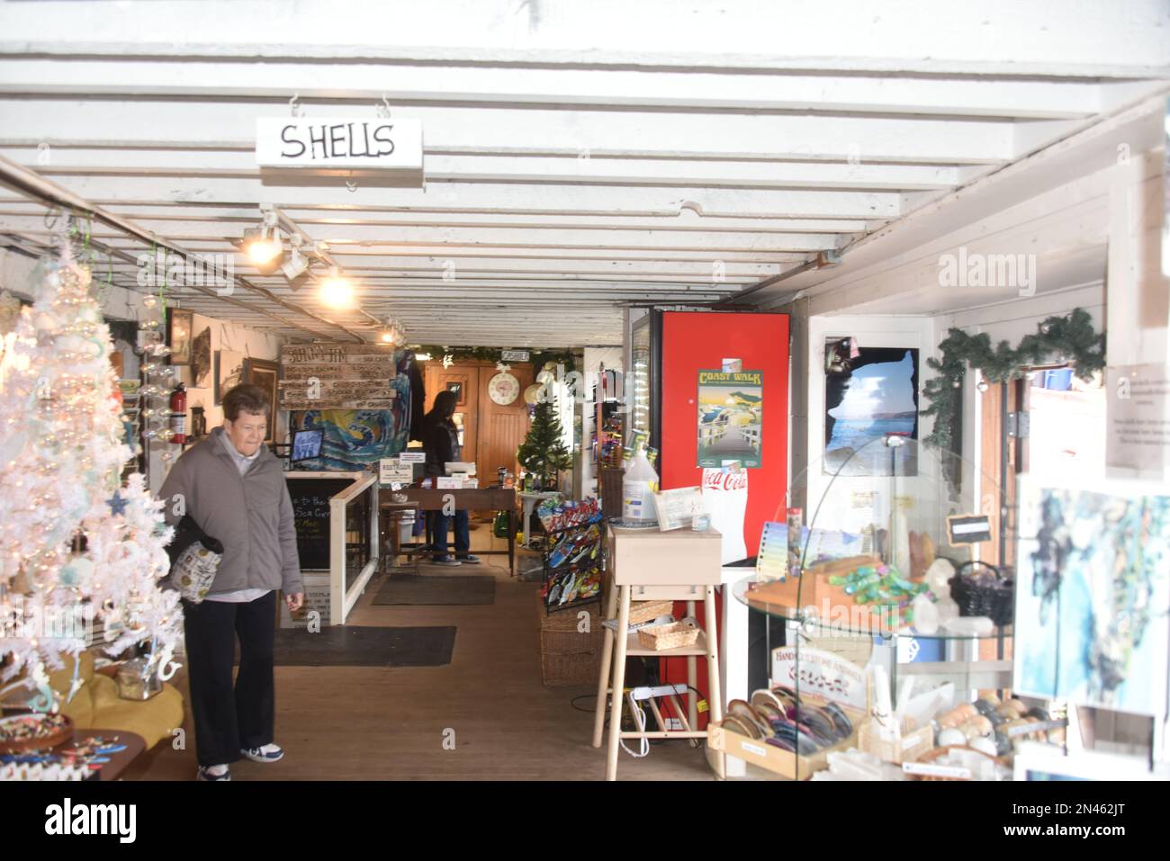 La Jolla, CA. USA.1/1/2023.  The petite CAVE STORE.  Home to a tunnel that has capture the imagination of all who visit for decades. Stock Photo