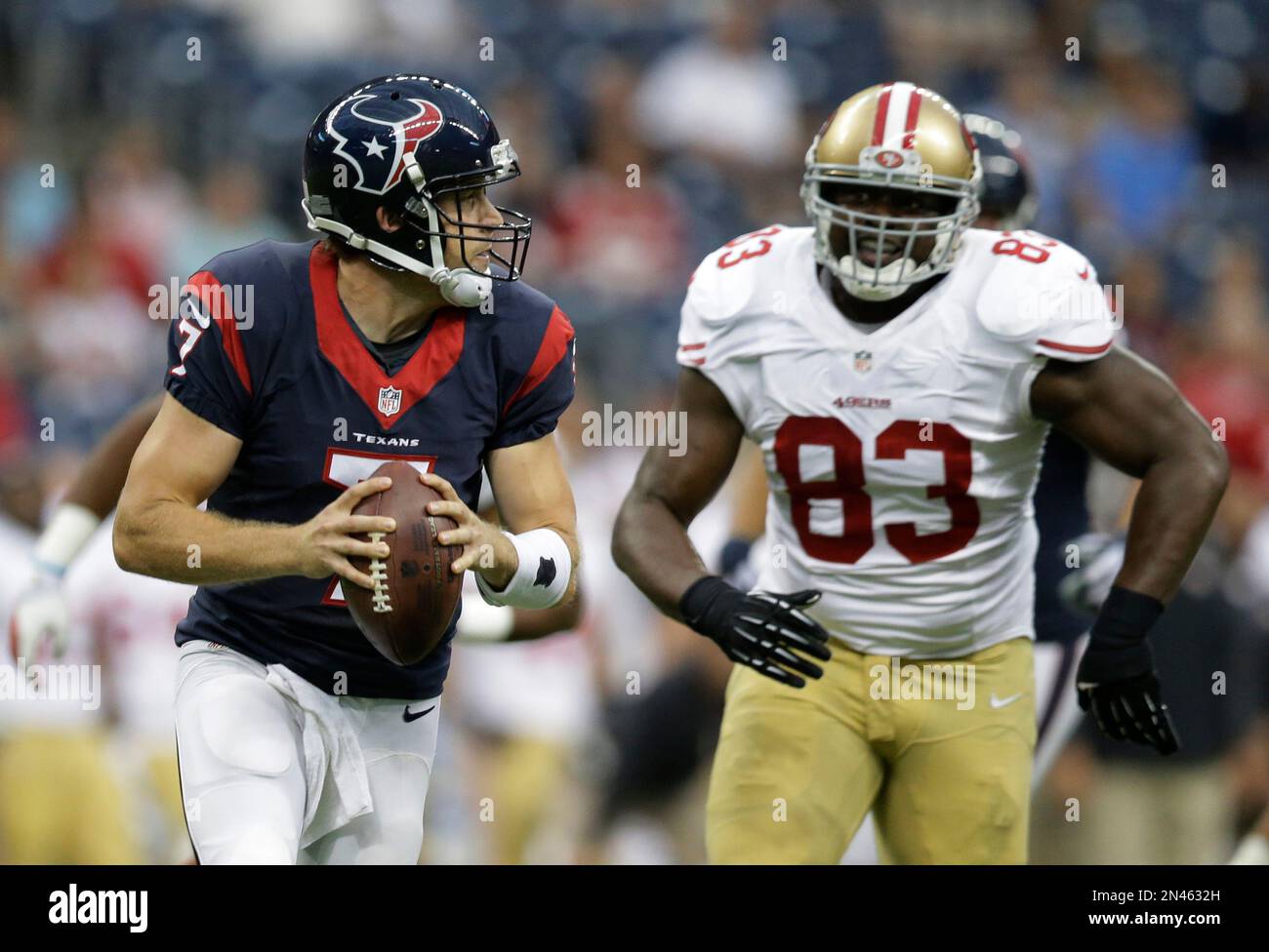 Houston Texans Case Keenum 7 Is Pressured By San Francisco 49ers Houston Texans Case Keenum 7 Is Pressured By San Francisco 49ers