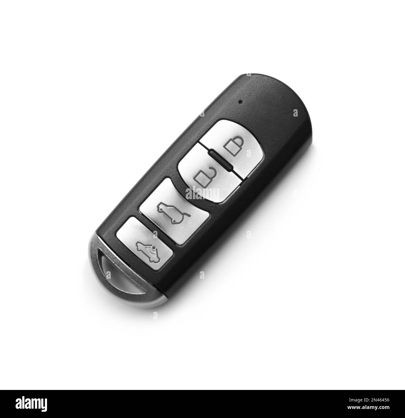 Modern car smart key isolated on white, top view Stock Photo Alamy