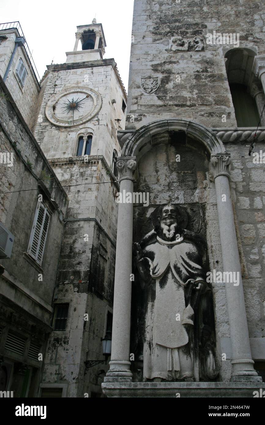 Details of building in Old town of Split, part of Diocletian's Palace ...