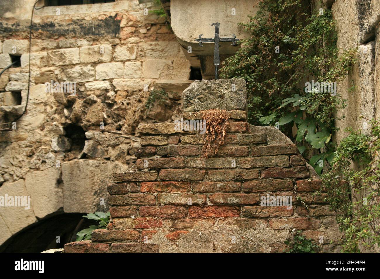 Details of building in Old town of Split, part of Diocletian's Palace ...