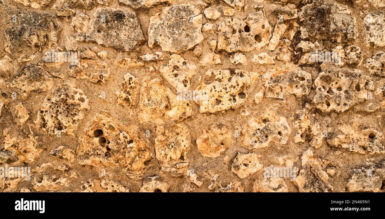 Natural Stone Wall Textured Background Stock Photo