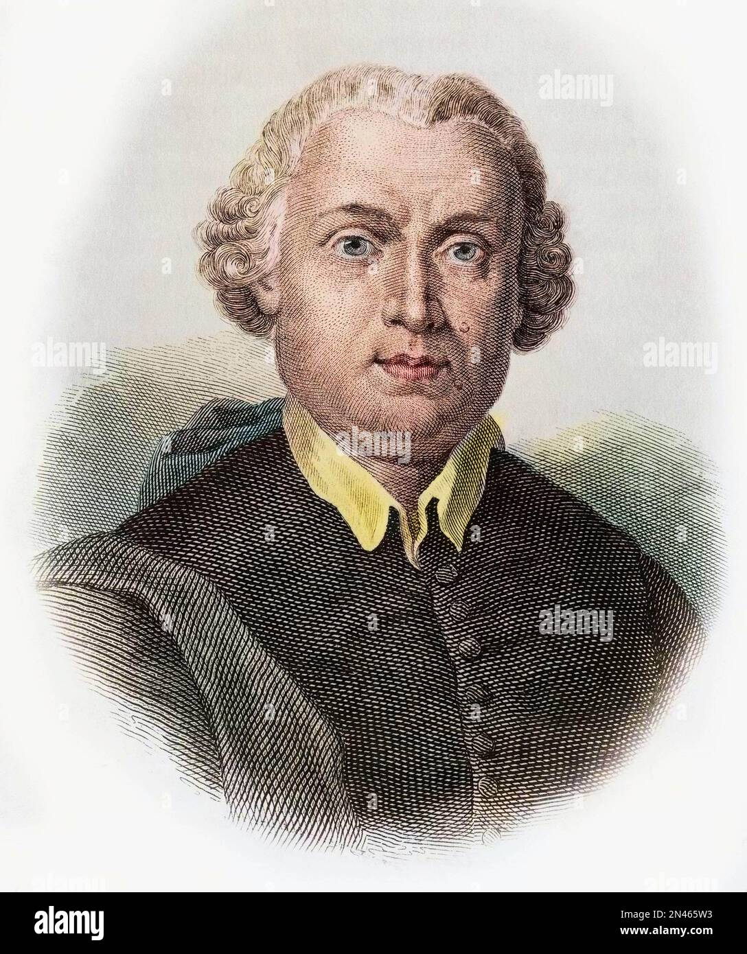 Portrait of Antonio Genovesi (1712-1769), Italian philosopher Stock Photo