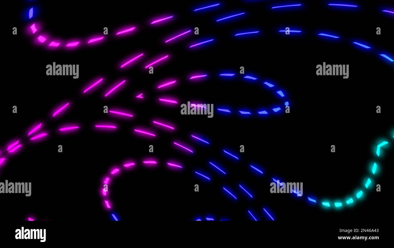 Colorful wave line with dash. Abstract wavy multi color geometric mesh ...