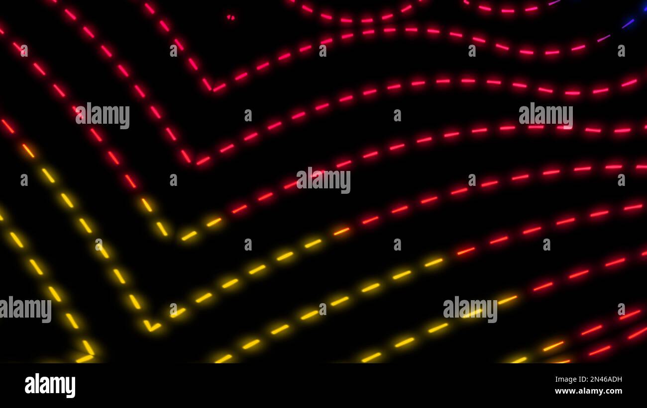 Colorful wave line with dash. Abstract wavy multi color geometric mesh ...