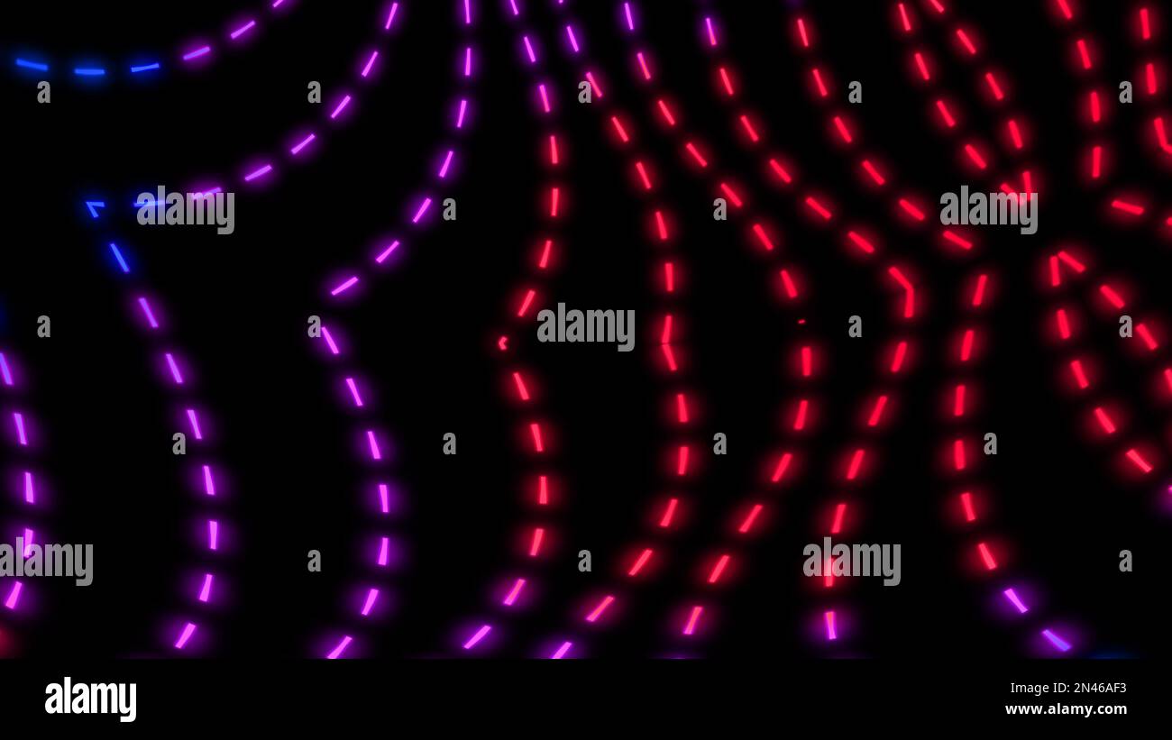 Colorful wave line with dash. Abstract wavy multi color geometric mesh ...