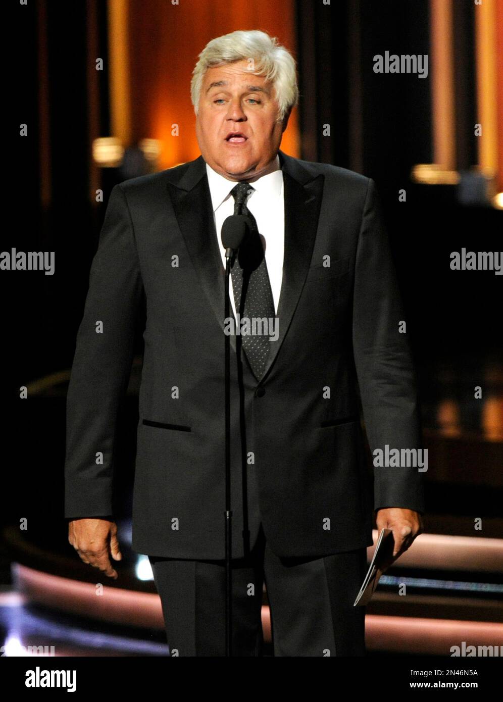 Jay Leno presents the award for outstanding comedy series at the 66th ...