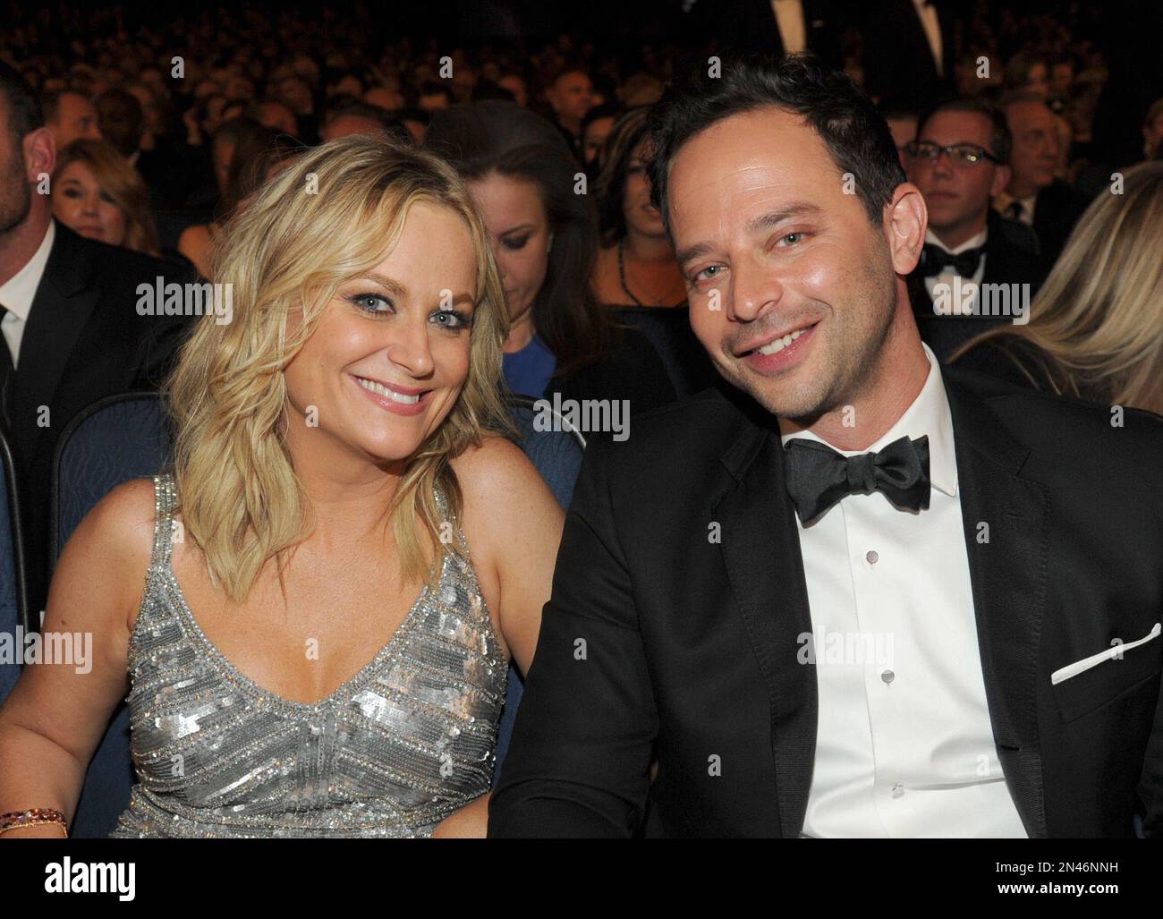 EXCLUSIVE Amy Poehler, left, and Nick Kroll in the audience at the(01)