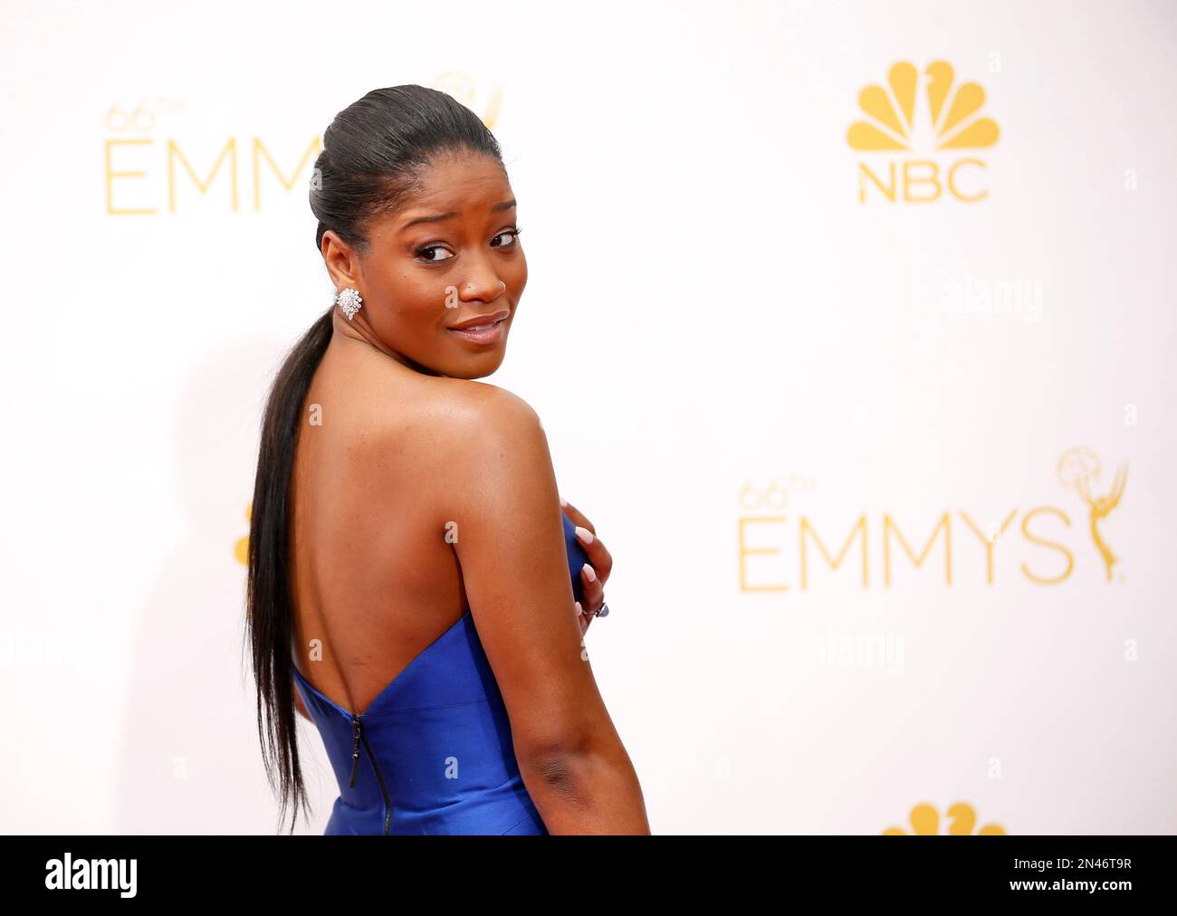 Keke Palmer arrives at the 66th Primetime Emmy Awards at the Nokia
