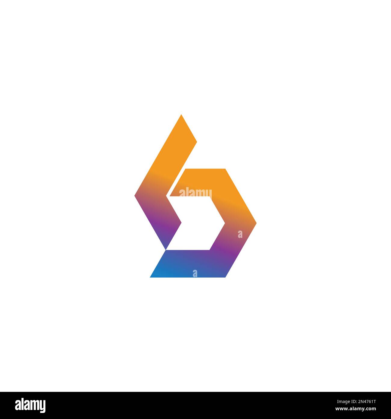letter db gradient arrow logo vector Stock Vector