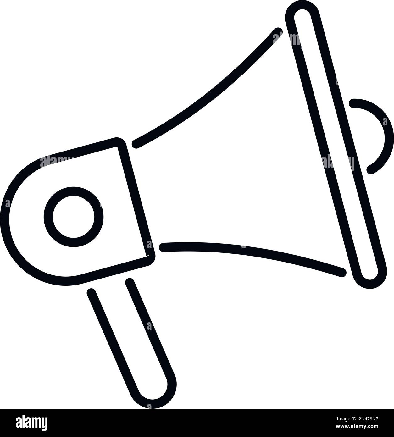 Brand ambassador megaphone icon outline vector. Public media. Social