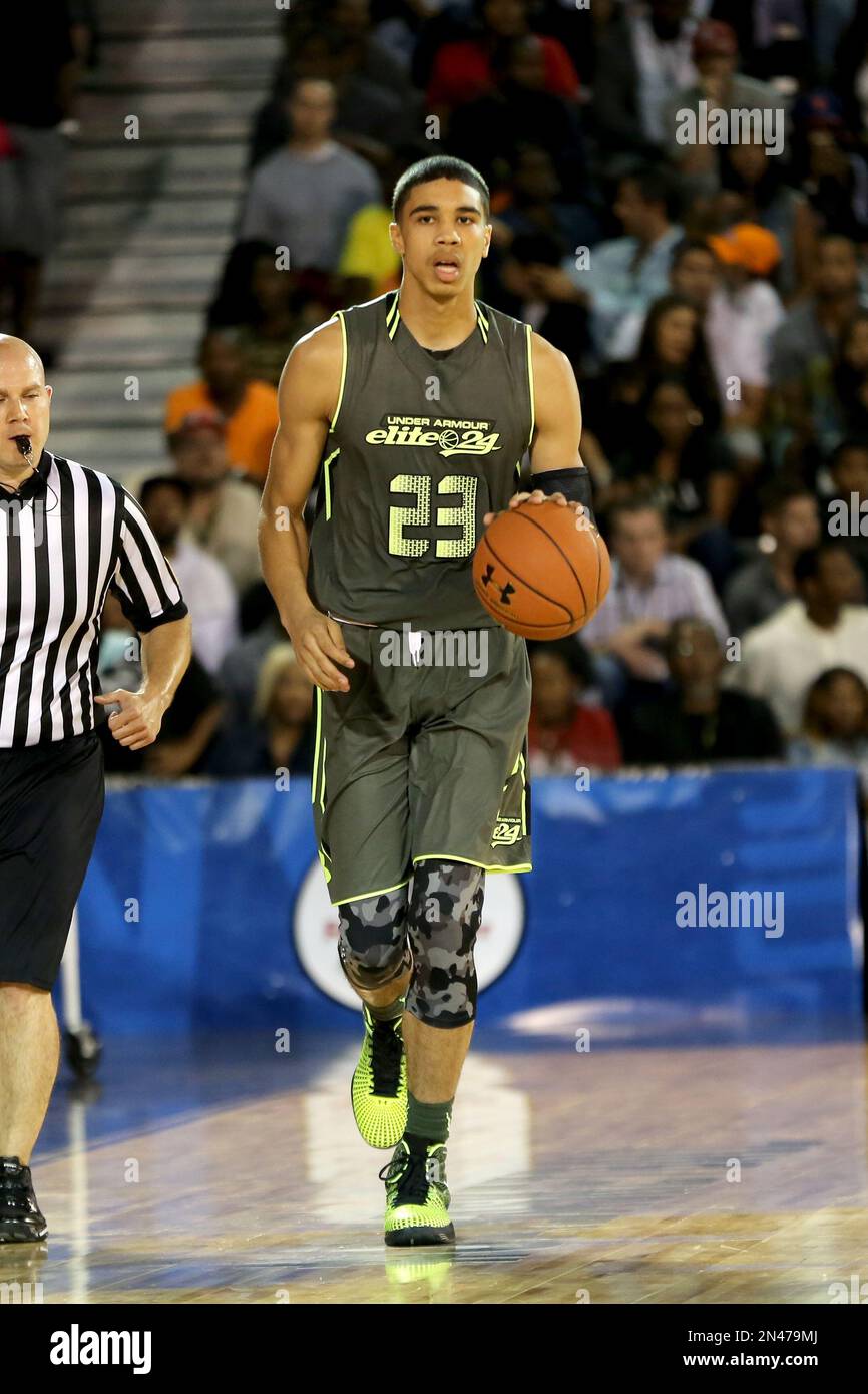 Team Liberty's Jayson Tatum #23 in action against Team Freedom during the Under  Armour Elite 24 Game on Saturday, August 23, 2014 in Brooklyn, NY. (AP  Photo/Gregory Payan Stock Photo - Alamy